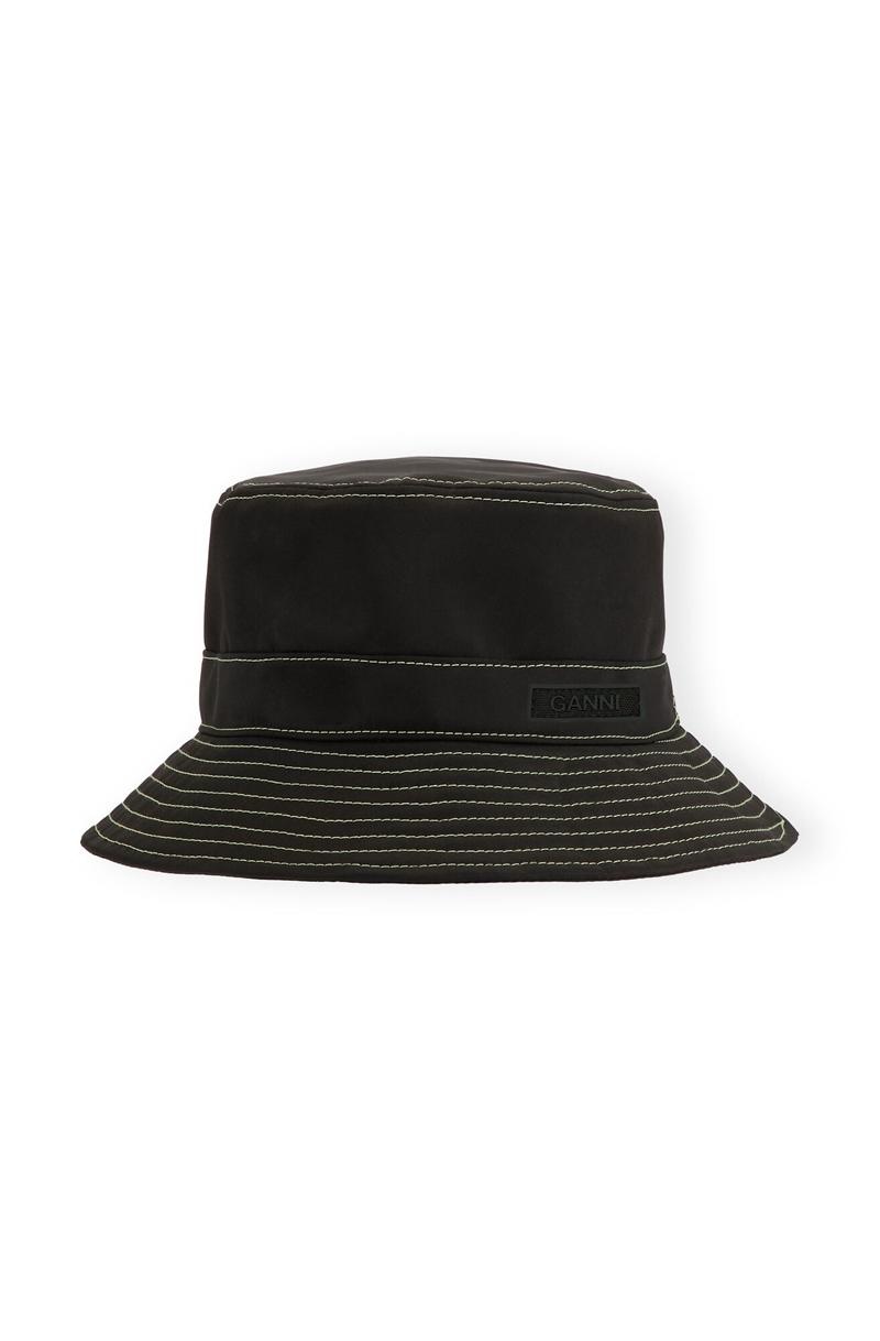 Ganni Stitch Bucket Hüte Schwarz | 367-LBTSAY