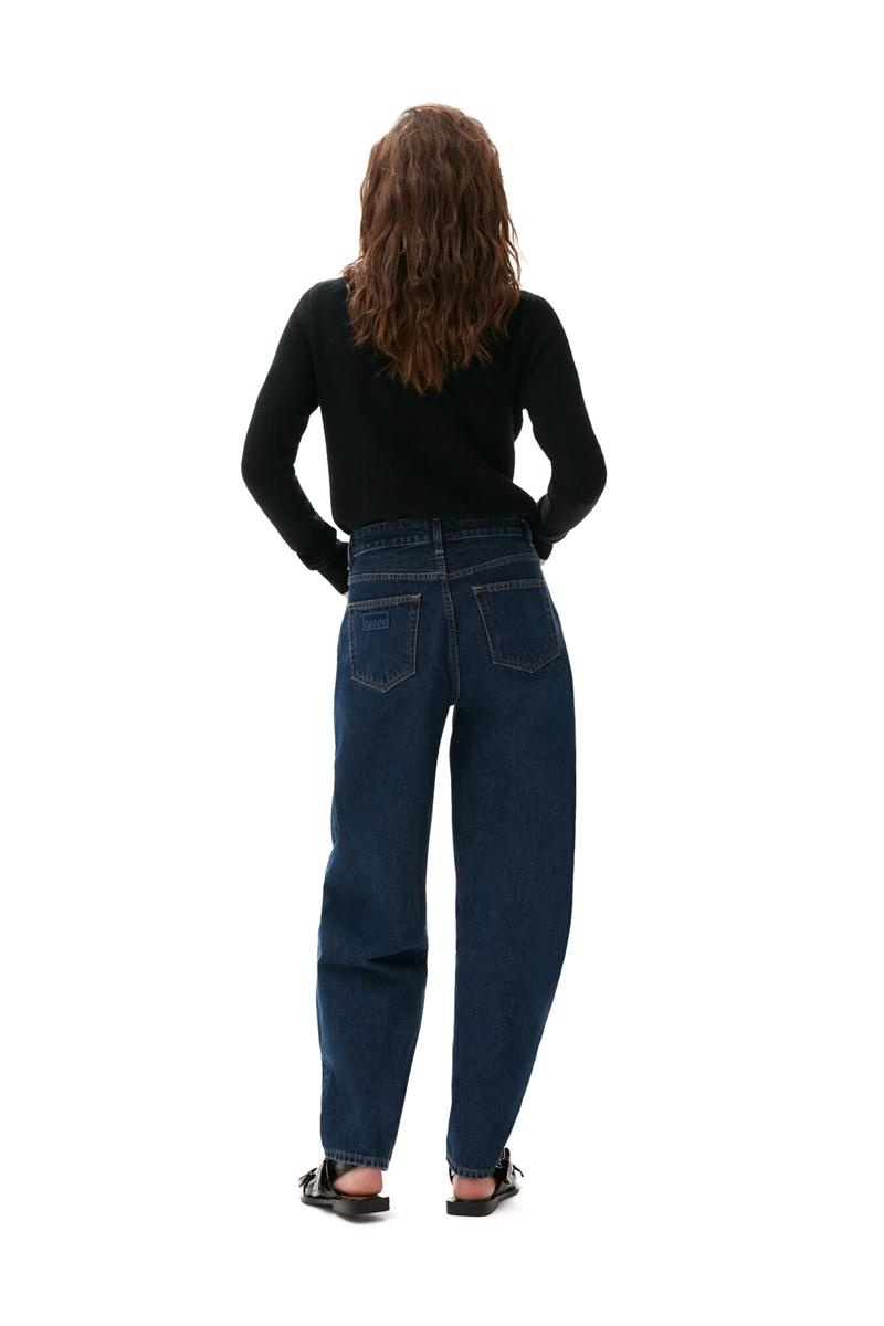 Ganni Stone Stary Jeans Dunkelblau Grau | 876-BURNID