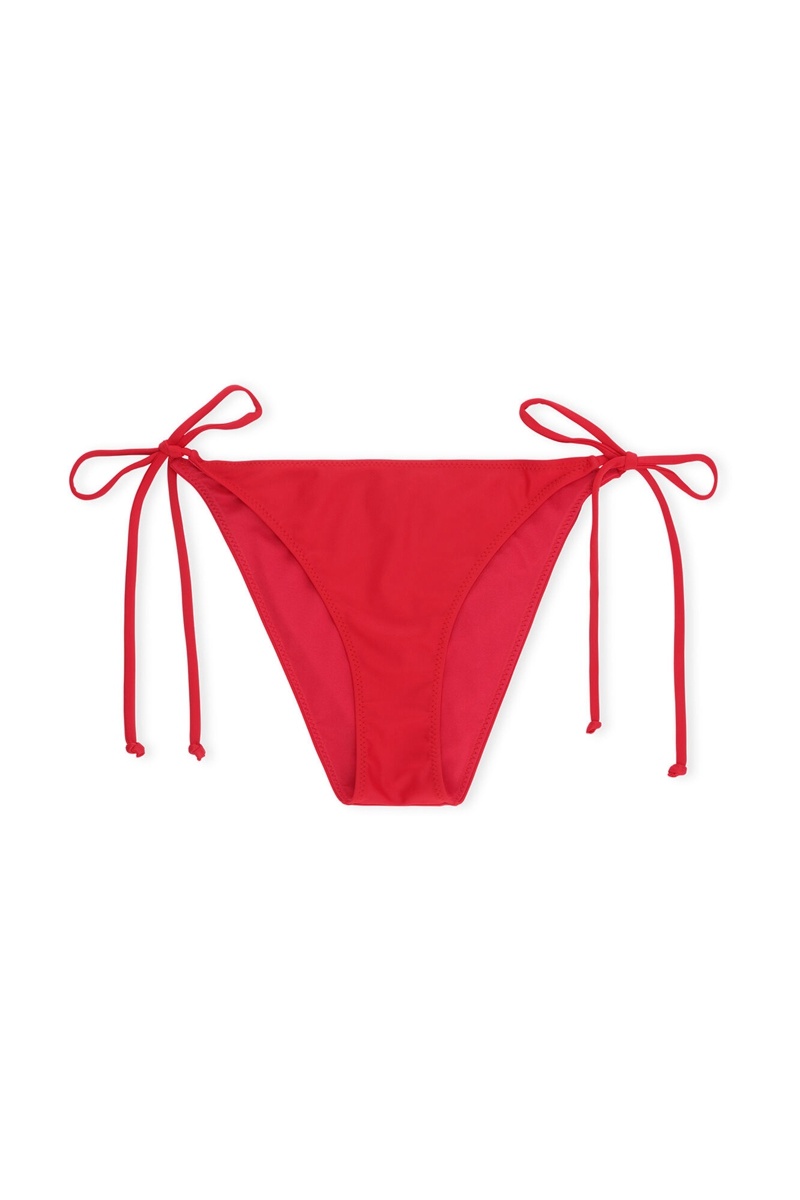 Ganni String Bikini Bottom Bademode Rot | 769-EXULAI