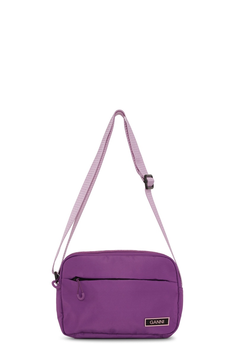 Ganni Tech Festival Crossbody Tasche Lila Bordeaux | 859-BZOVIP