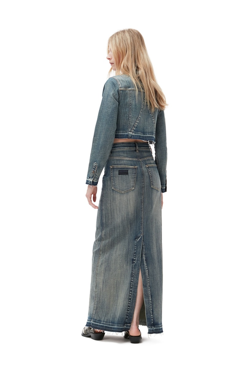 Ganni Tint Edge Denim Röcke Waschen | 170-GMFRPV