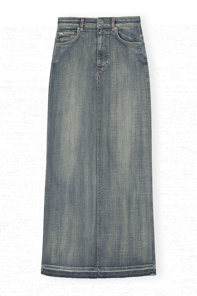 Ganni Tint Edge Denim Röcke Waschen | 170-GMFRPV