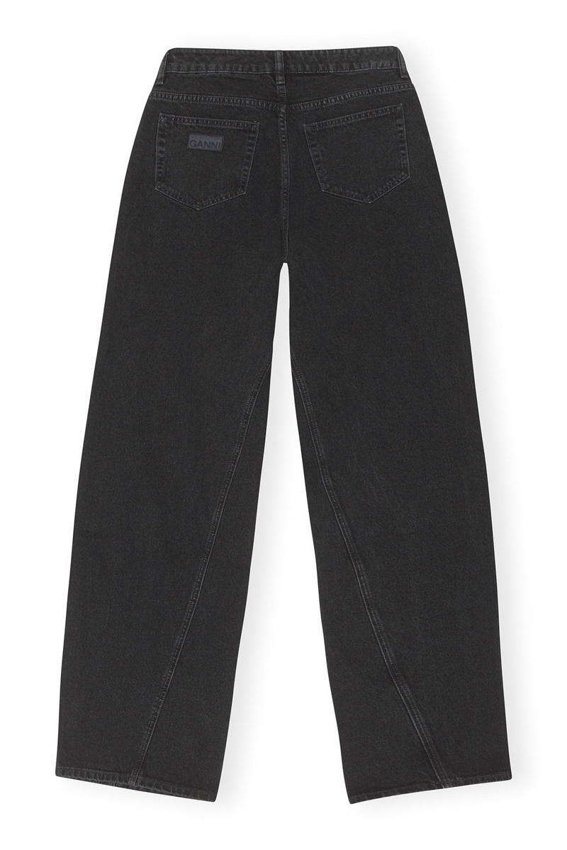 Ganni Washed Joezy Jeans Schwarz | 645-OHNMLG